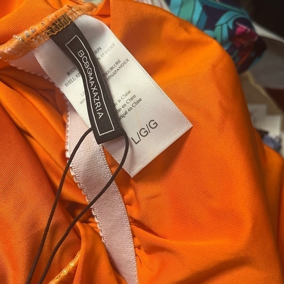 BCBG— Max Azria Floral Print Off-the-Shoulder Mio One Piece Swimsuit - Picture 4 of 6